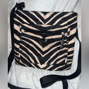 Coach nylon zebra print Crossbody